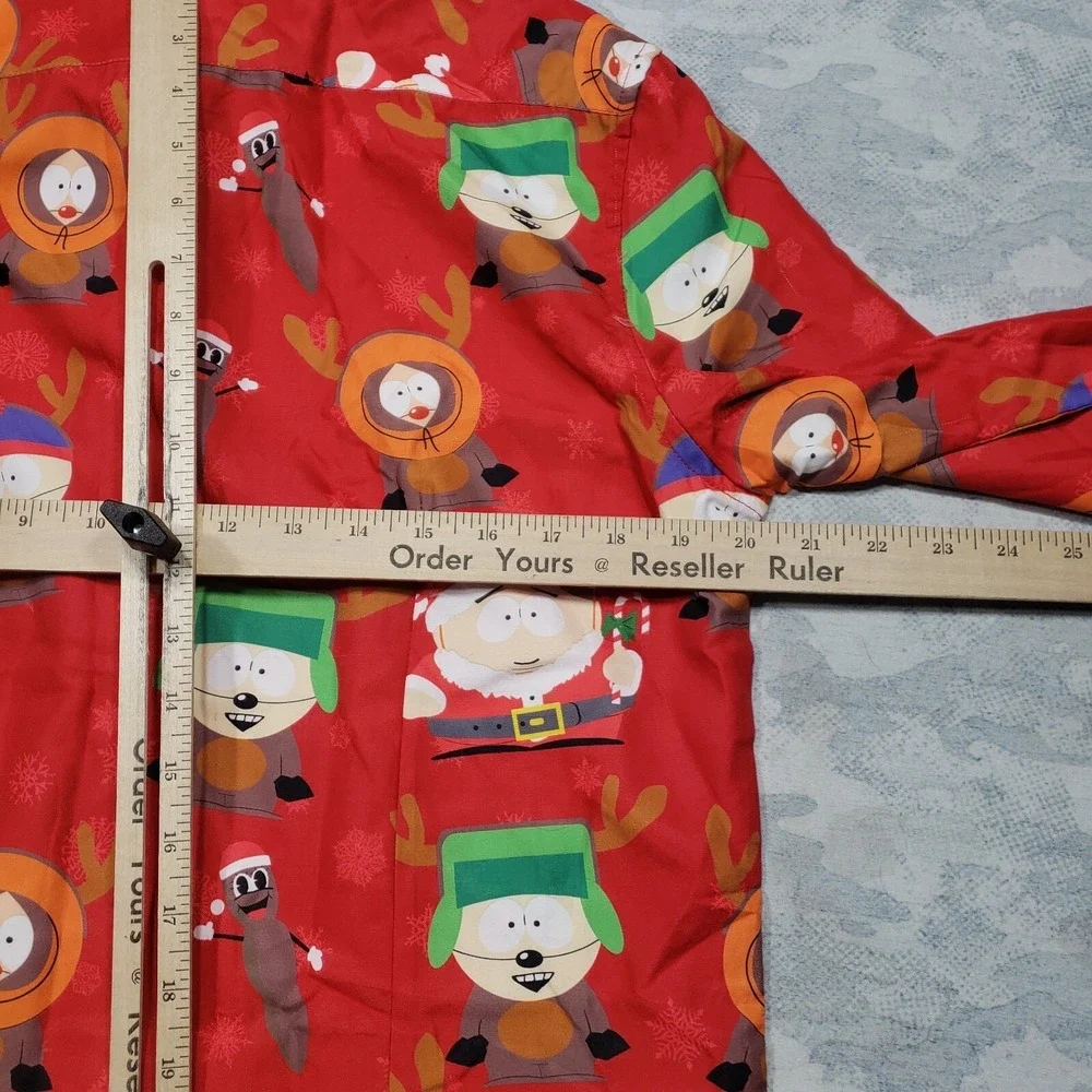 Suitmeister Christmas Pajama Top Mens Medium Red Southpark